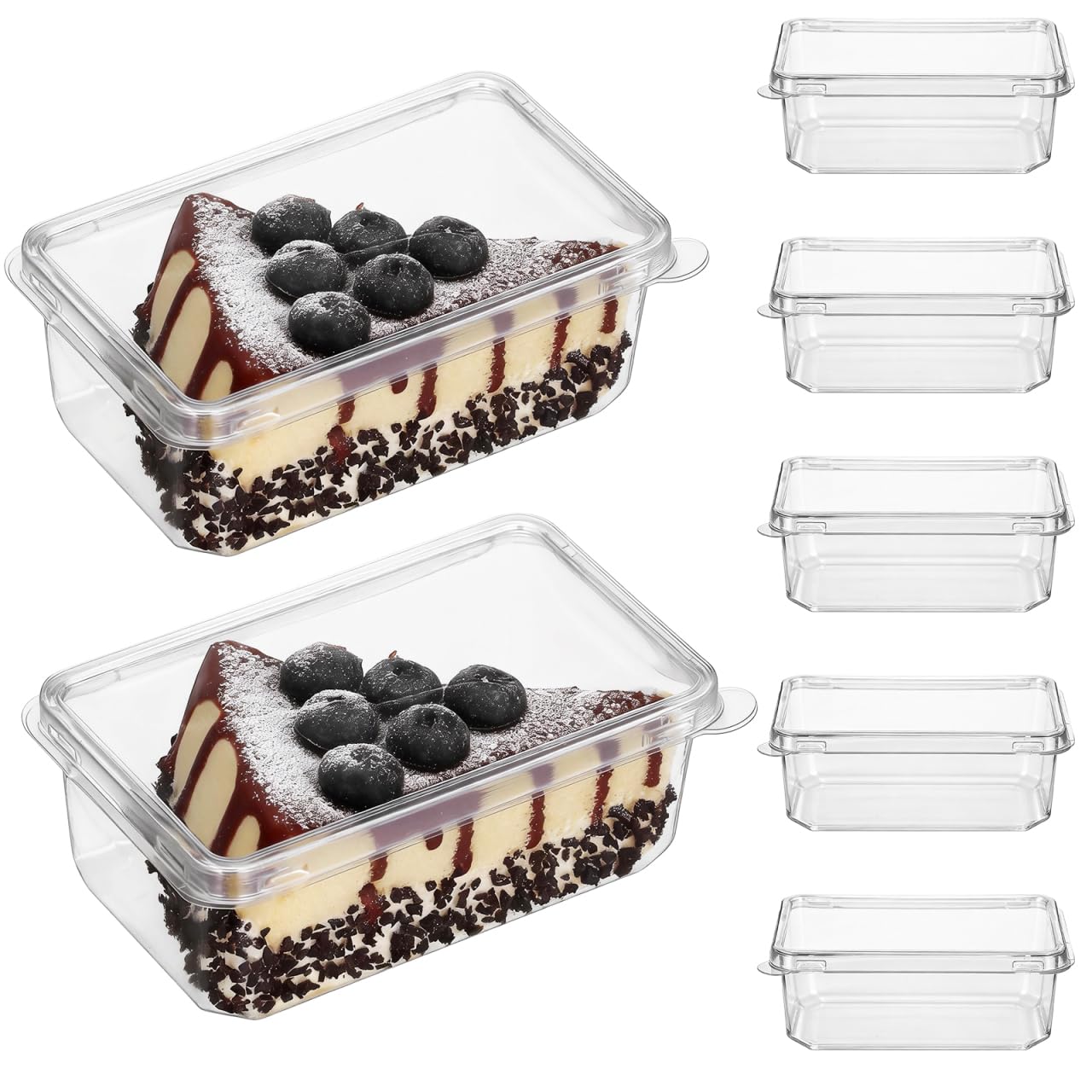 Boîtes à gâteau en mousse transparente lot de 20 emballages domestiques