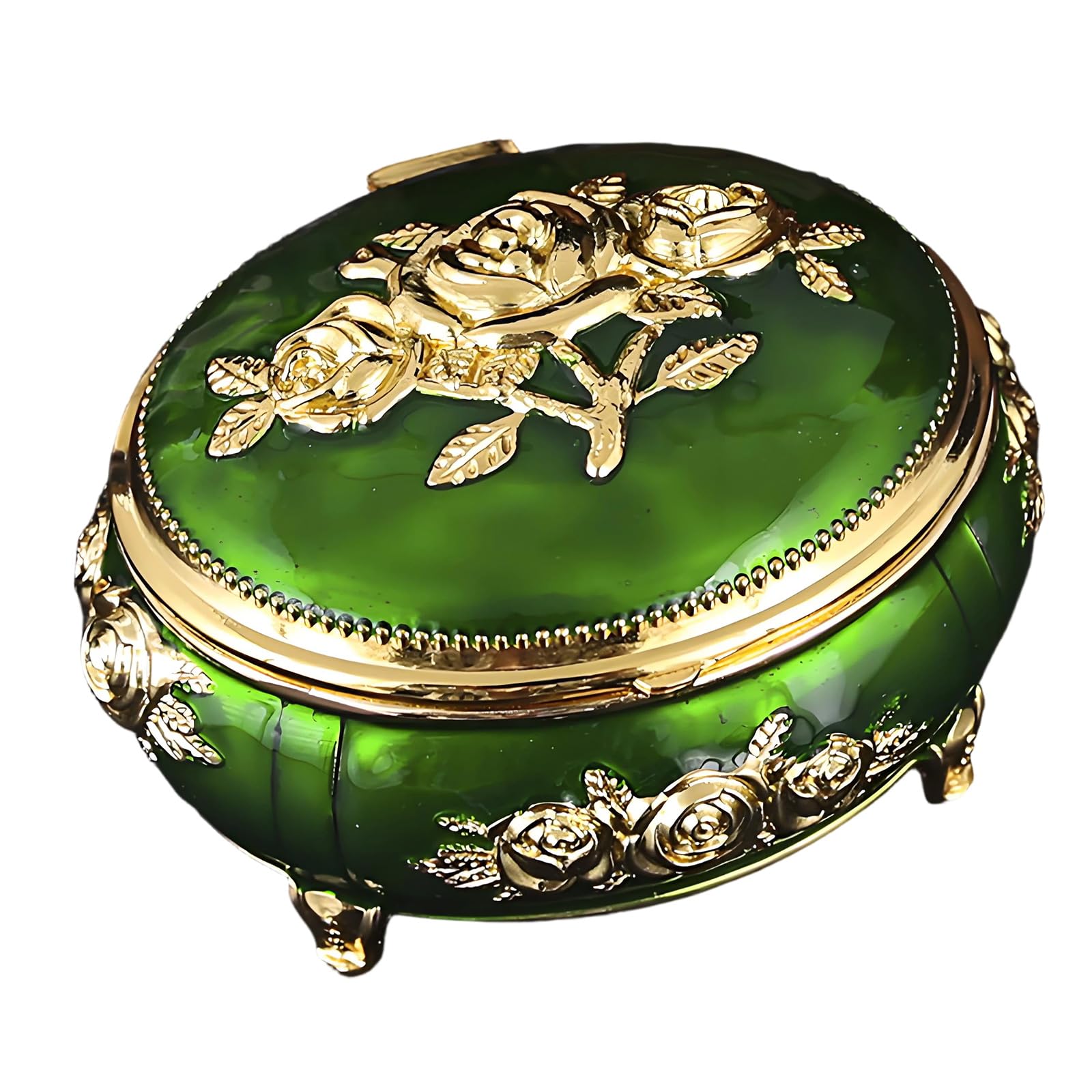 Bbajszx Sophisticated European Collection Jewelry Box Constructed with Alloy for Secure Storage Metal Alloy Box