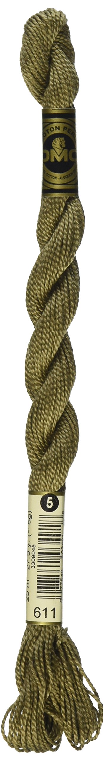 Dmc Pearl Cotton Skein Size 5 27.3Yd-Drab Brown White,Brown