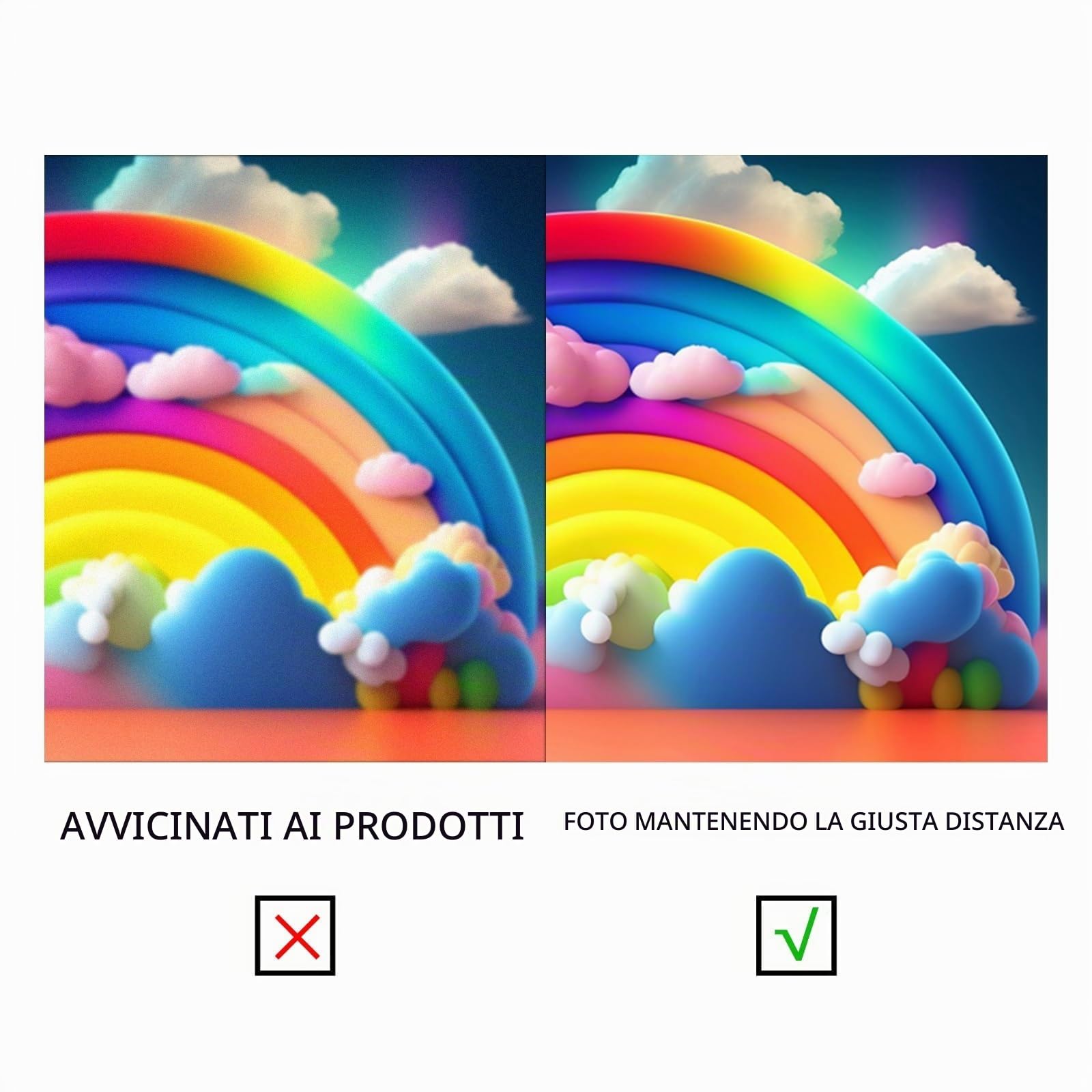 YongFoto 3x2m Bambini Sfondo Arcobaleno colorato Nuvole Cielo Blu Sfondo di fotografia per bambini Festa di compleanno New Born Cake Table Baby Shower Photo Booth Studio oggetti di scena