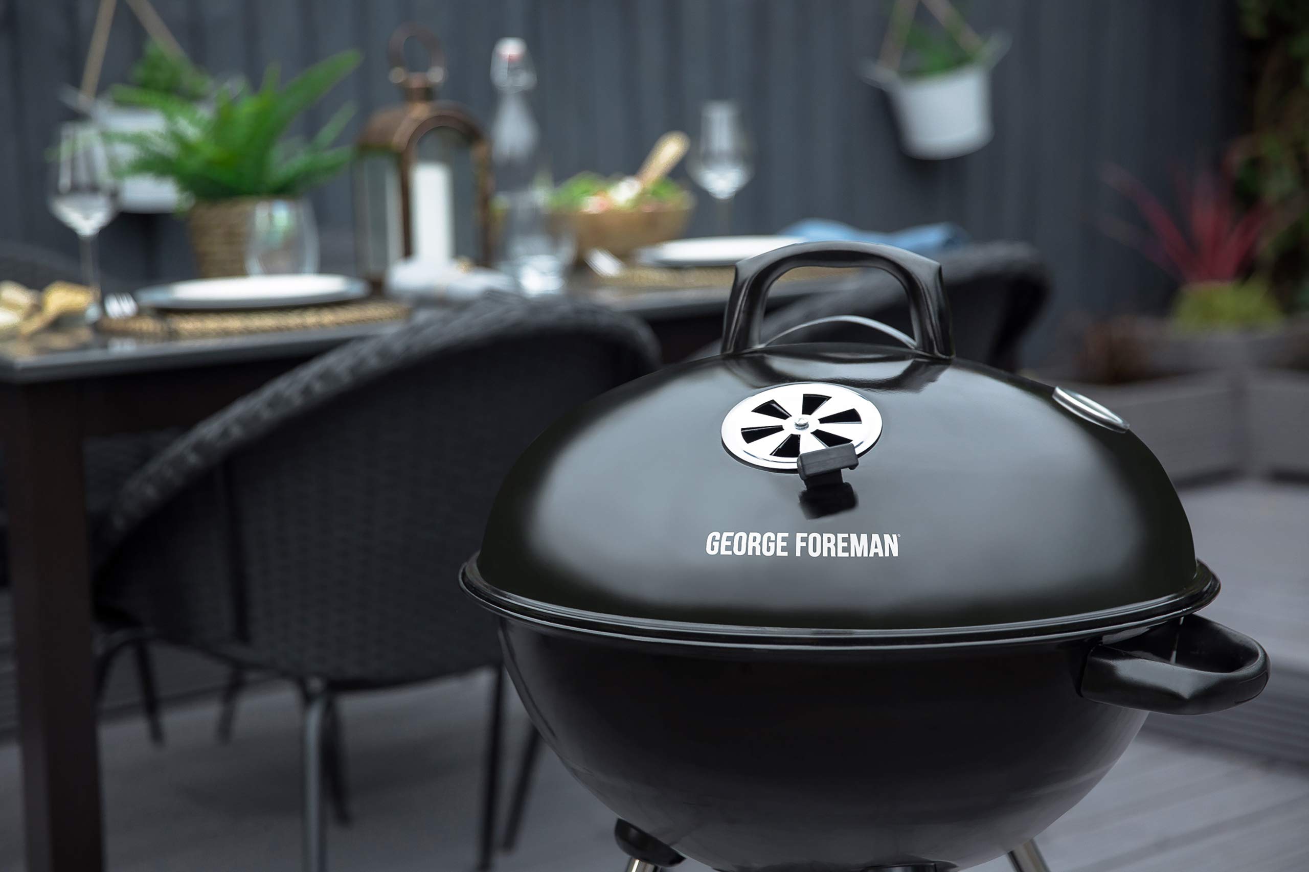 Buy Foreman GFKTBBQ 47 cm Portable Round Kettle Charcoal BBQ