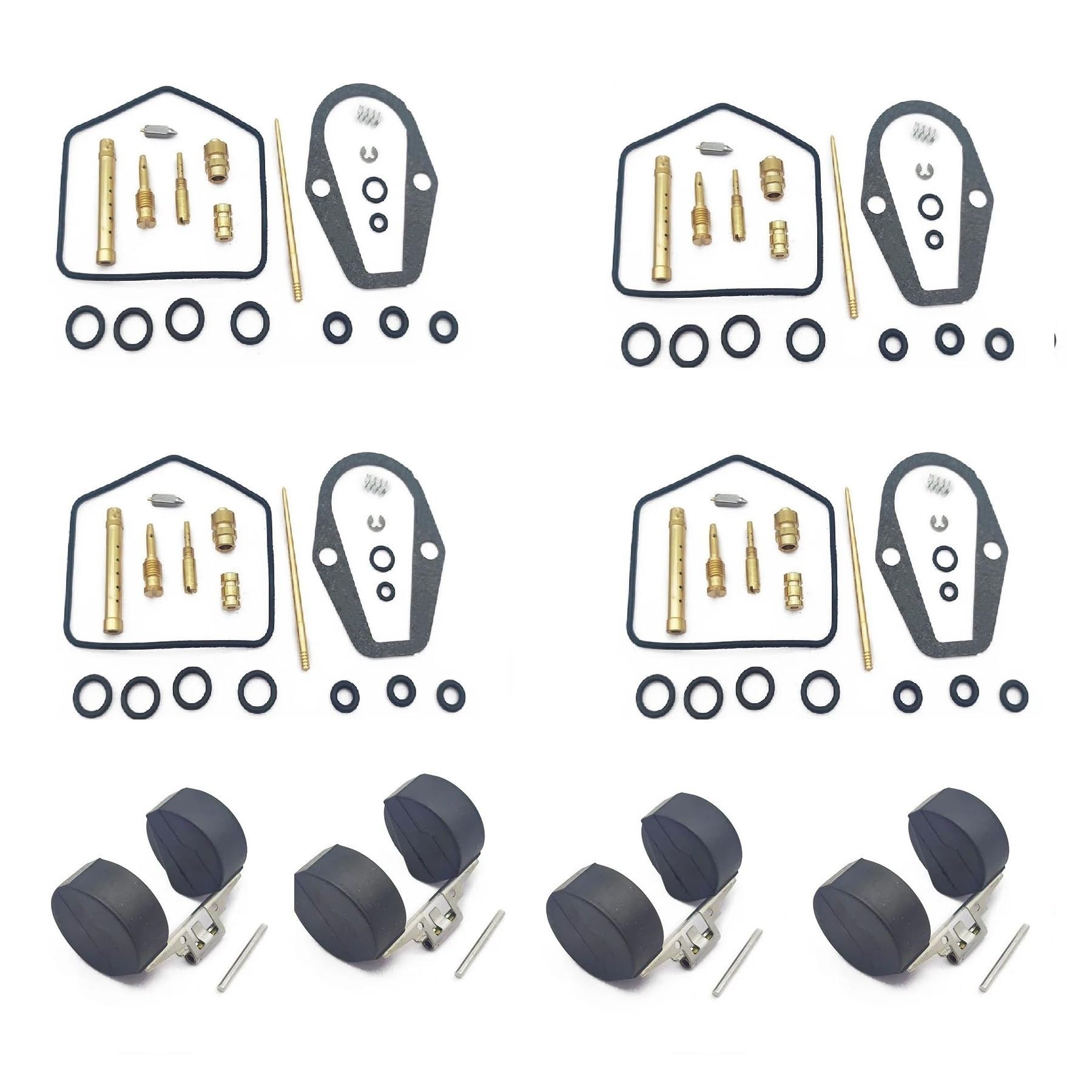 Kit De Reparación Carburador Motocicleta para para CB500K para CB500 Four (1971-1973) Piezas Reconstrucción Flotador, Aguja Junta Herramientas De Riparazione Carburador(Conjunto 4)