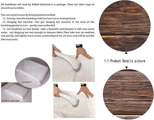Miniatura 6 de CYLYH Telón de fondo de madera marrón de 7 x 5 pies, fondo de pared de madera retro, para baby shower, recién nacido, decoración de fiesta de