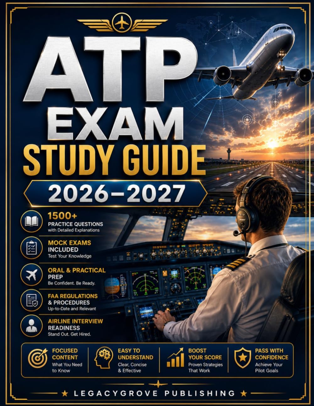 ATP Exam Study Guide 2026–2027: The Complete FAA ATP Prep Manual with 1500+ Practice Questions, ATP CTP Review, Flight Operations, and Proven Strategies to Pass the Certification Exams