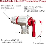 Thinvik CO2 Bike Tire inflator Pump-Compatible with Presta & Schrader Valve Insulated Sleeve. Portable Bicycle Tools CO2 Tires Inflator Kits for Road and Mountain Bikes- CO2 Cartridges NOT Included