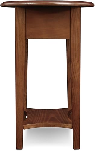 Miniatura 37 de Leick Home 10036 Mesa auxiliar redonda de cristal con estante, cereza chocolate y vidrio tintado Roble chocolate/vidrio,Gris (rustic gray),Roble