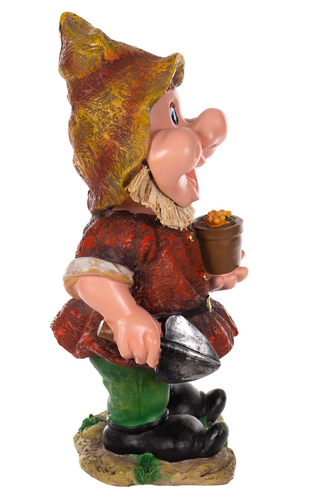 NANO GIGANTE, Nano da giardino XXL, Wichtel da giardino NF13102 Grande 41 cm, Figura da giardino (13102-SET-Coppia-2-Pezzi)