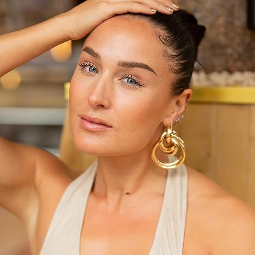 Miniatura 4 de LUX Duo - Kit de plantillas para cejas, el mejor kit de plantillas para cejas con polvo de cejas duo, polvo iluminador, formas de plantilla,