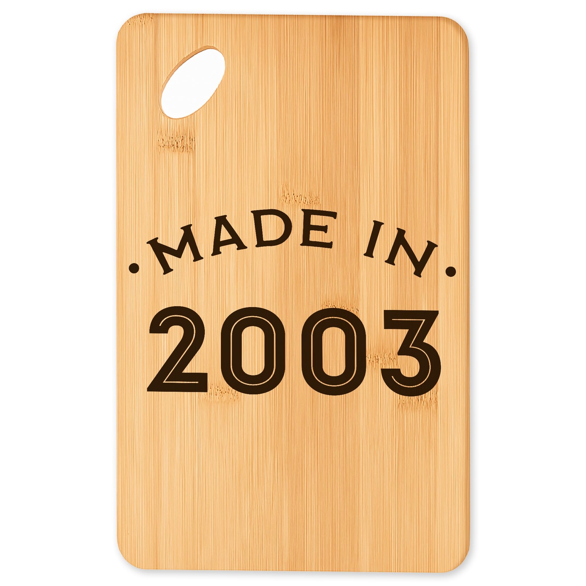 Cadeau original de cuisine : la planche en bambou gravée 2003