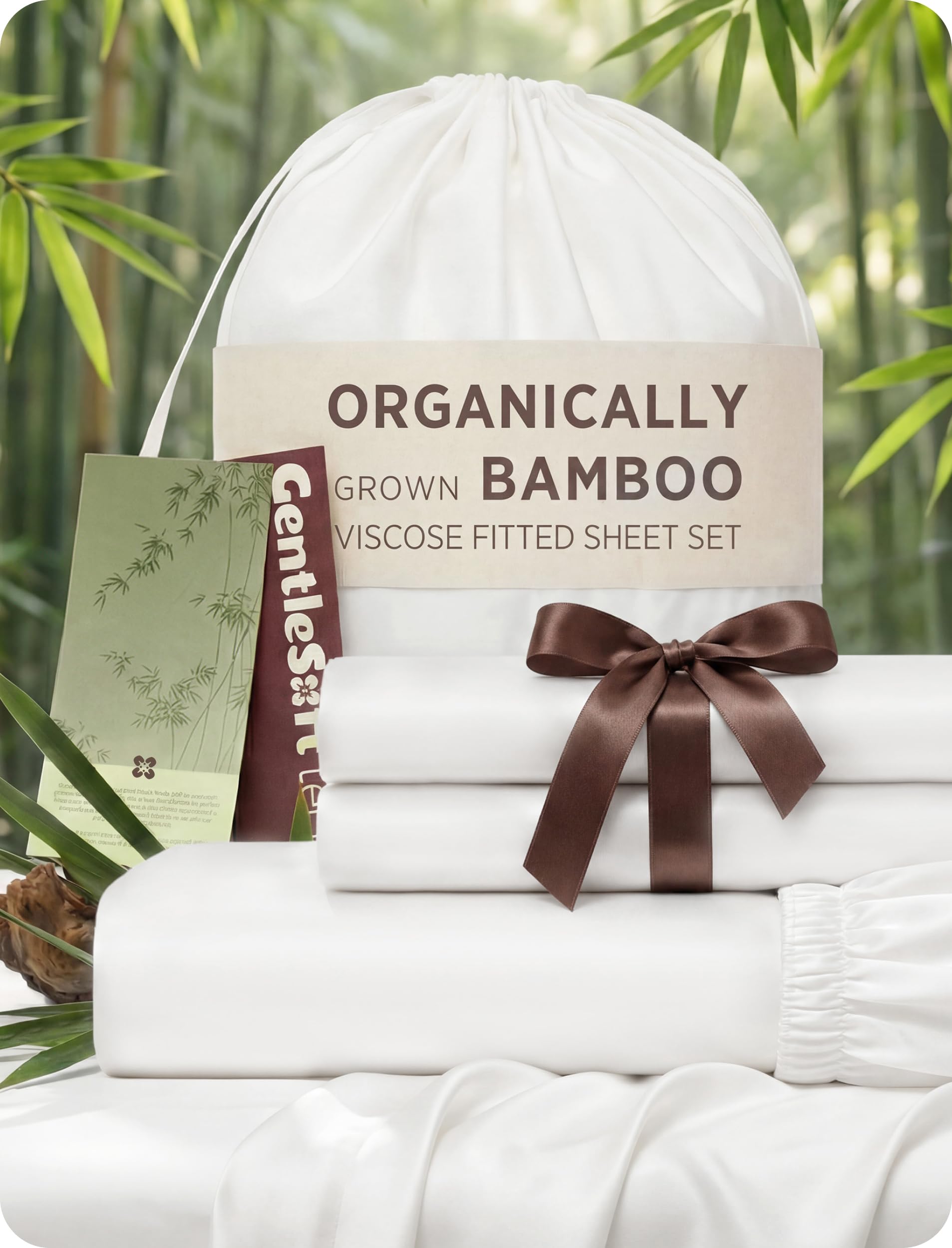 Bedsure PureWoven 100% Viscose Derived from Bamboo, Queen Sheets