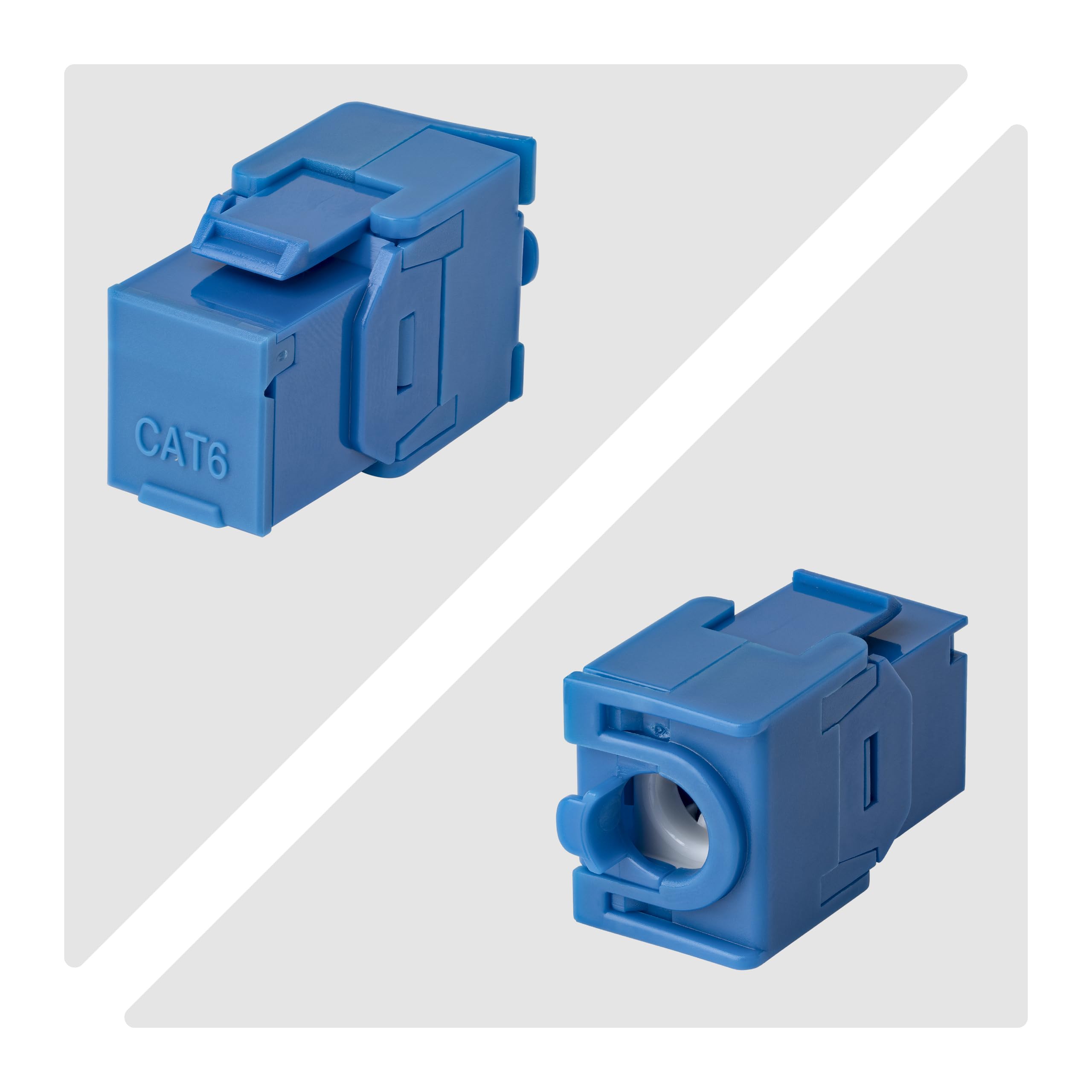 StarTech Cat6 Keystone Jack 24-pak, UTP, 180 beznarzędziowy, niebieski