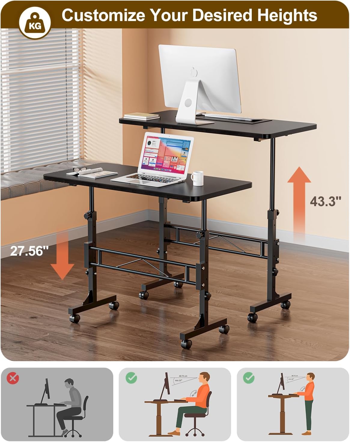 Standing Desk with Adjustable Height