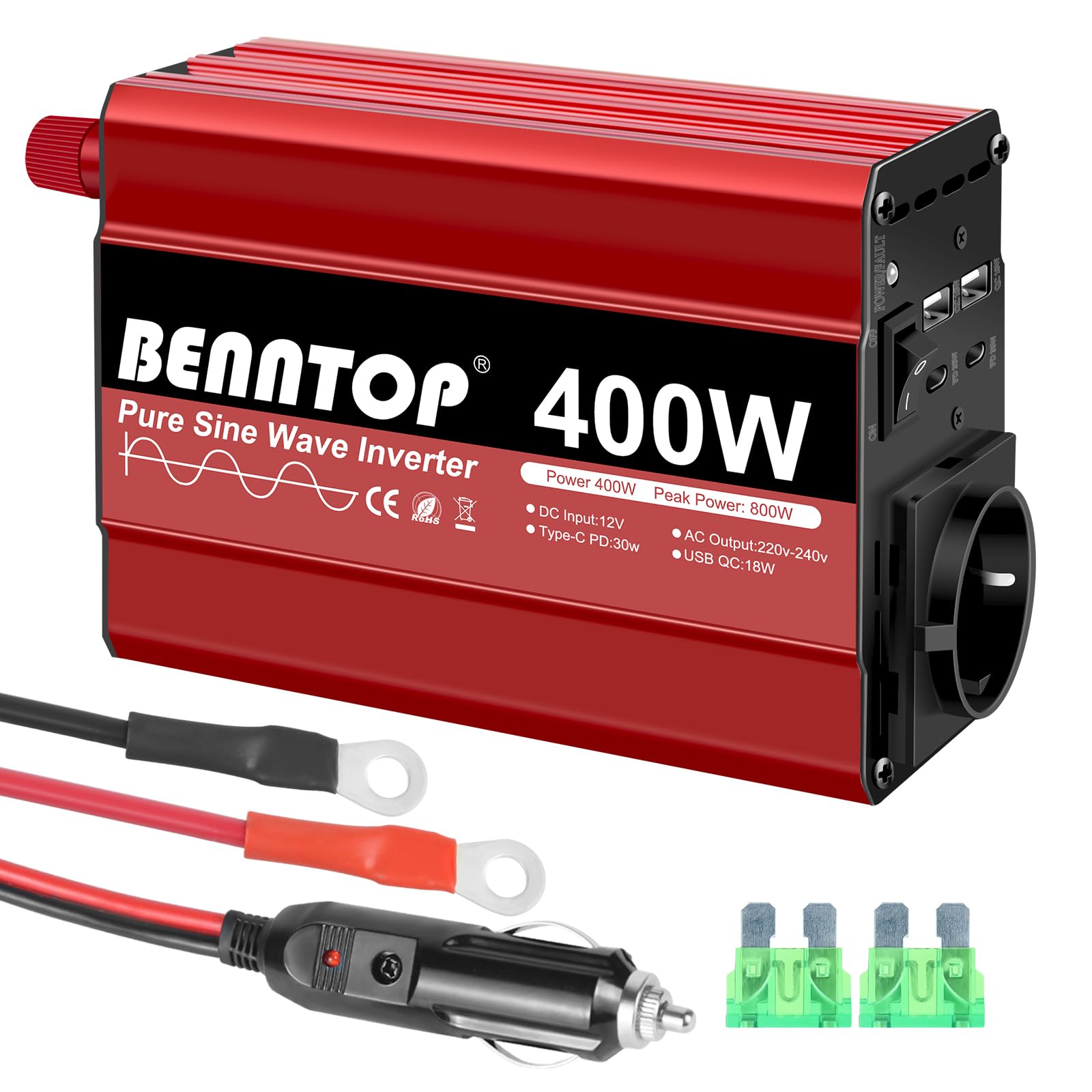 Green Cell® 2000W / 4000W 12V Auf 230V Reiner Sinus Volt Kfz