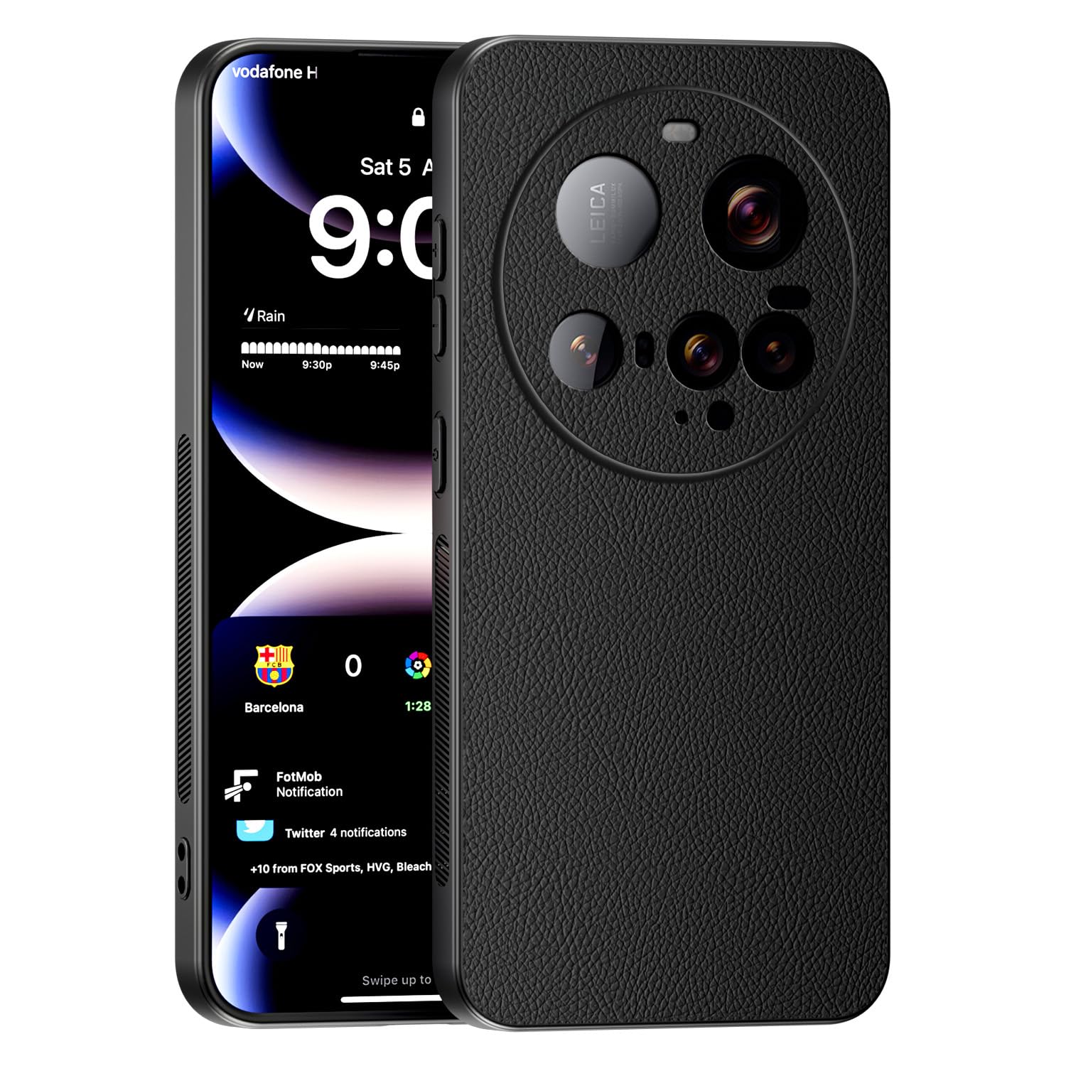 Cover Per Xiaomi Mi 11 Lite (4G/5G/NE) – Custodia In Pelle PU Ultra Sottile Con Telaio In Silicone Morbido, Antiurto, Antigraffio – Nero - 3