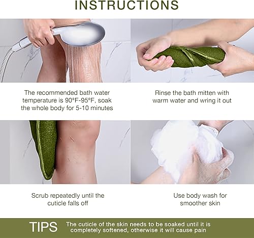 Miniatura 5 de Guantes exfoliantes profundos para piel suave, guante exfoliante y limpiador de piel que elimina la piel muerta, ideal para eliminar el bronceado en