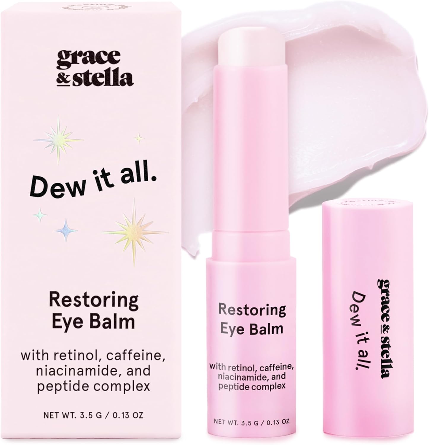 grace & stella Retinol & Caffeine Eye Cream Stick – Under Eye Cream for Dark Circles, Anti-Aging, Puffiness, Wrinkles, Undereye Bags – Brightener with Niacinamide – Vegan Skincare (0.13 oz/3.5 g) grace & stella Retinol & Caffeine Eye Cream Stick – Under Eye Cream for Dark Circles, Anti-Aging, Puffiness, Wrinkles, Undereye Bags – Brightener with Niacinamide – Vegan Skincare (0.13 oz/3.5 g)