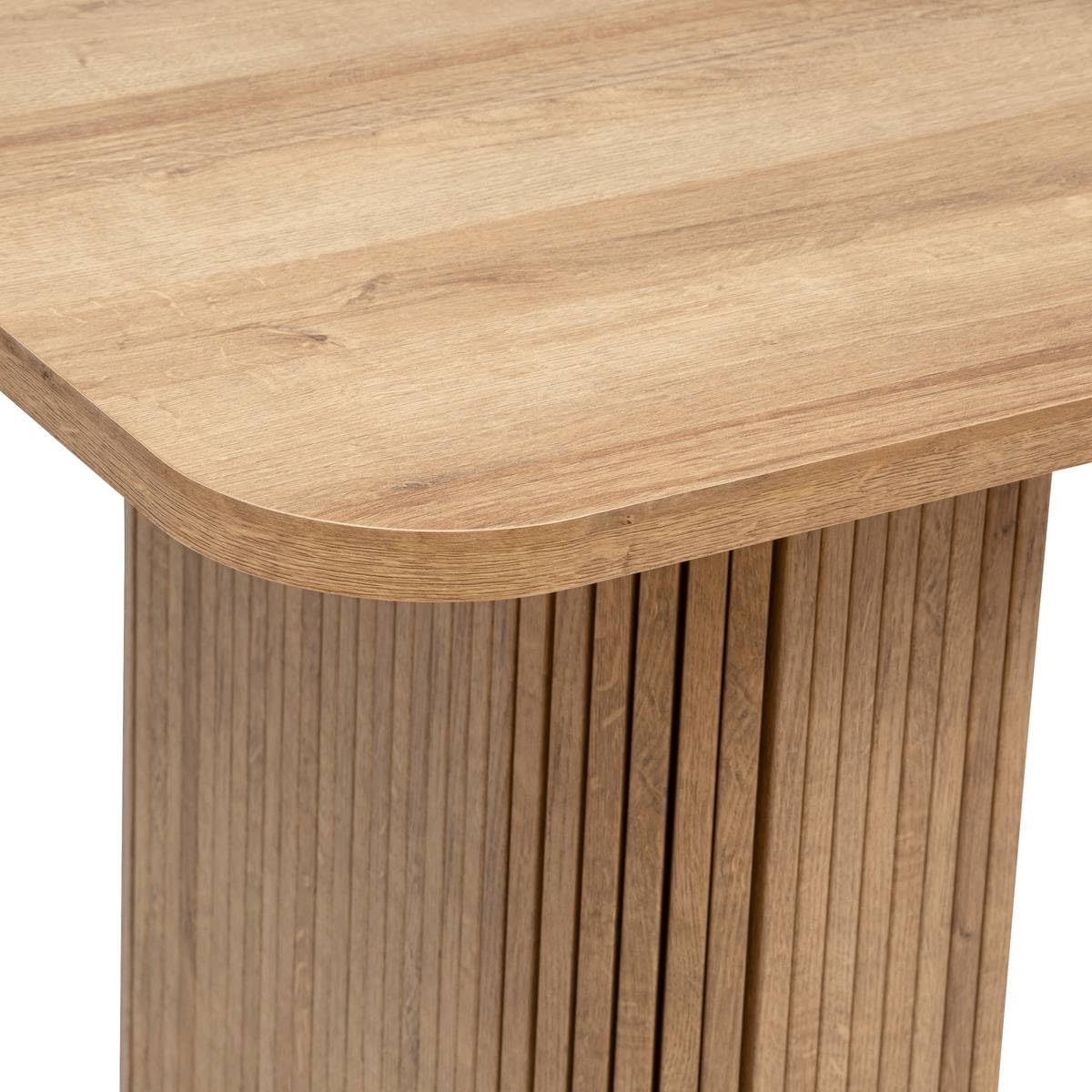 Atmosphera Créateur d'Intérieur - Table Basse Colva 2 Portes Effet Chêne - Rangement Rectangulaire 3 Compartiments - Salon, Entrée - L120cm x H41cm