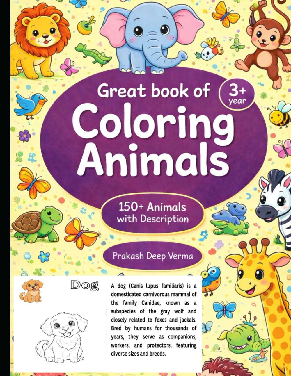 Great Book of coloring Animals with 150+ animal with description