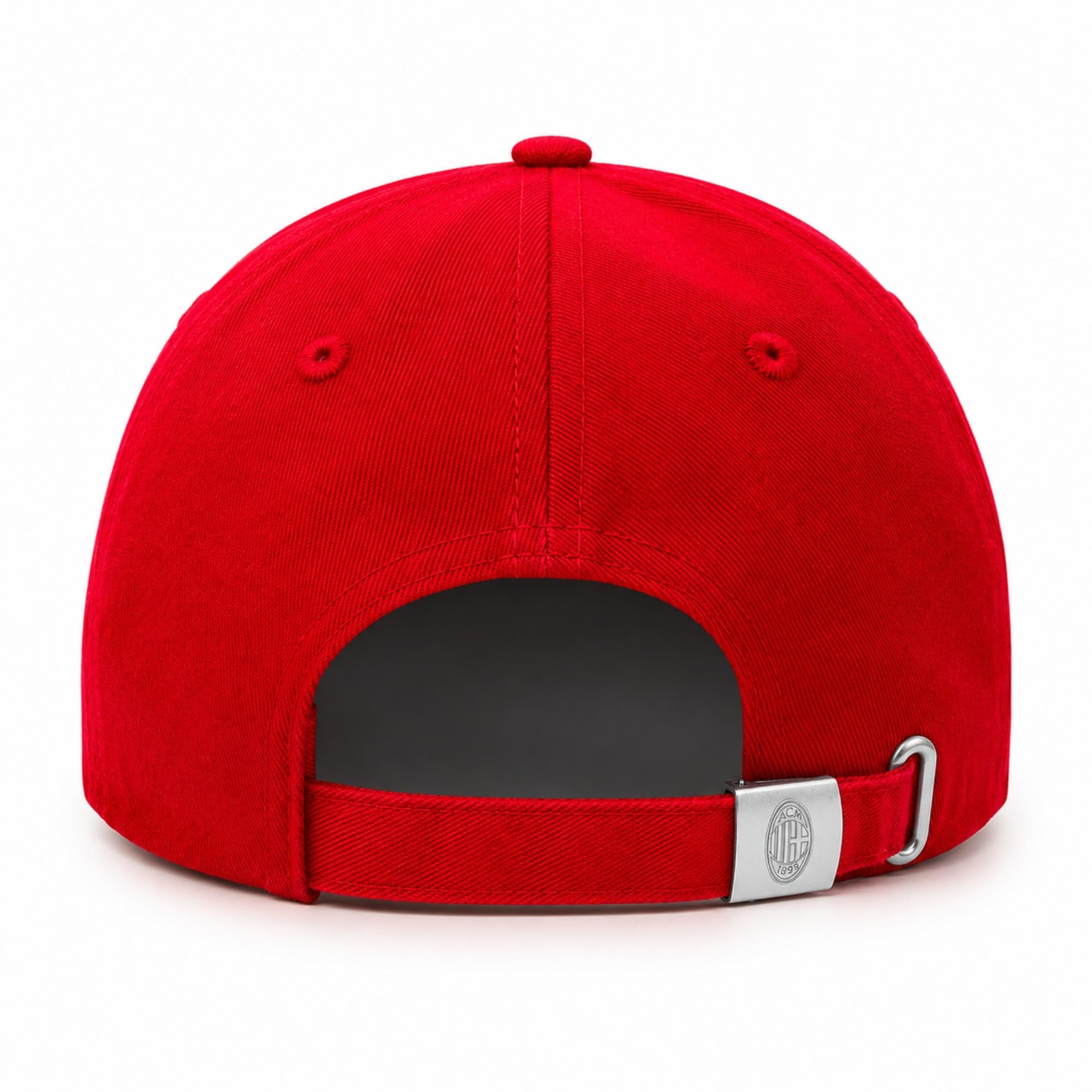 AC Milan Cappello Ufficiale in Cotone Rosa con Logo Modello Baseball Visiera Curva Regolabile
