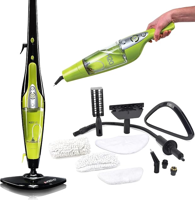 H2O HD Steam Mop and Handheld Steam Cleaner  for Floors, Carpets, Windows, Upholstery, Kitchens & Bathrooms