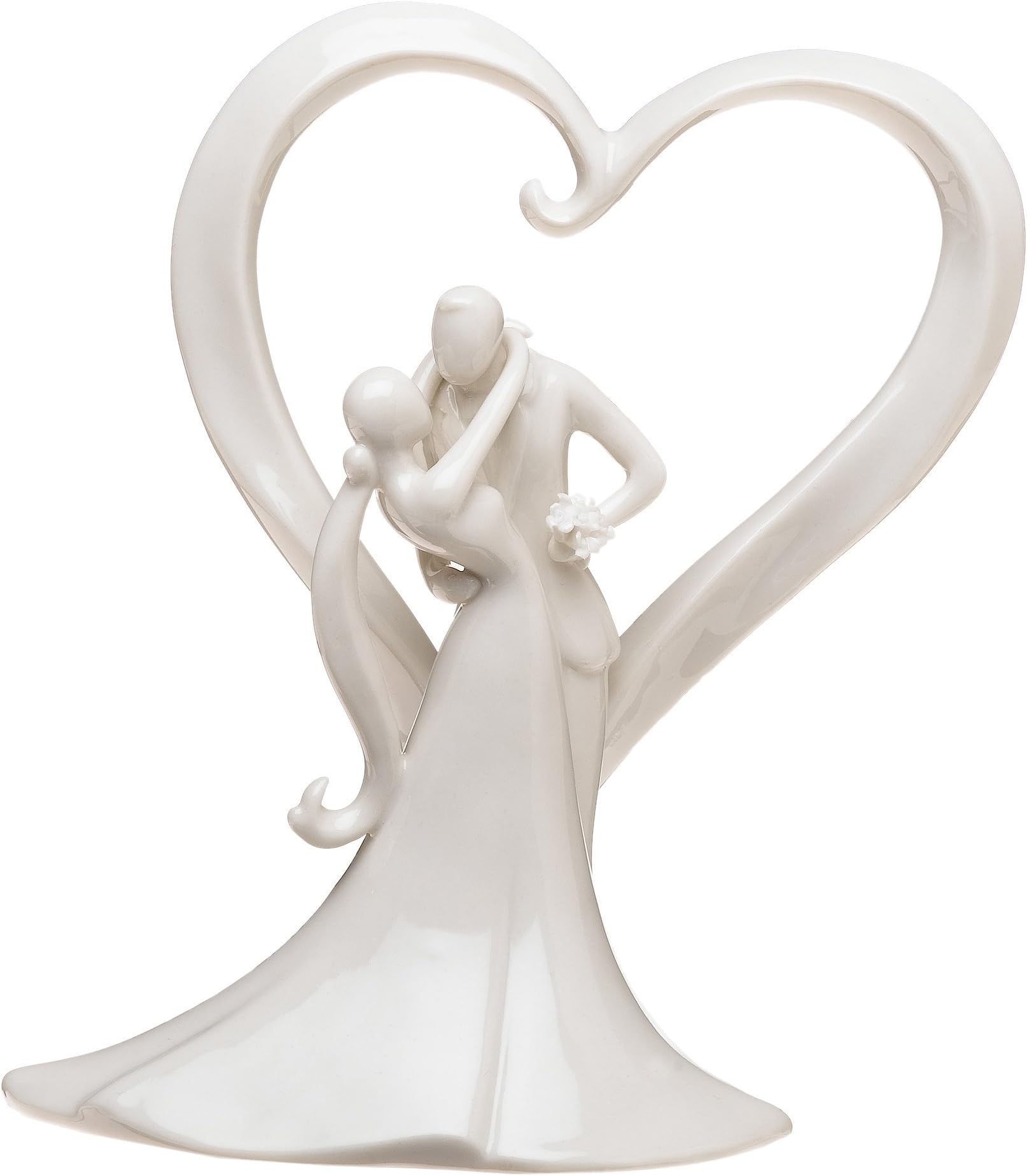 Stylish Embrace Porcelain Figurine Cake Topper