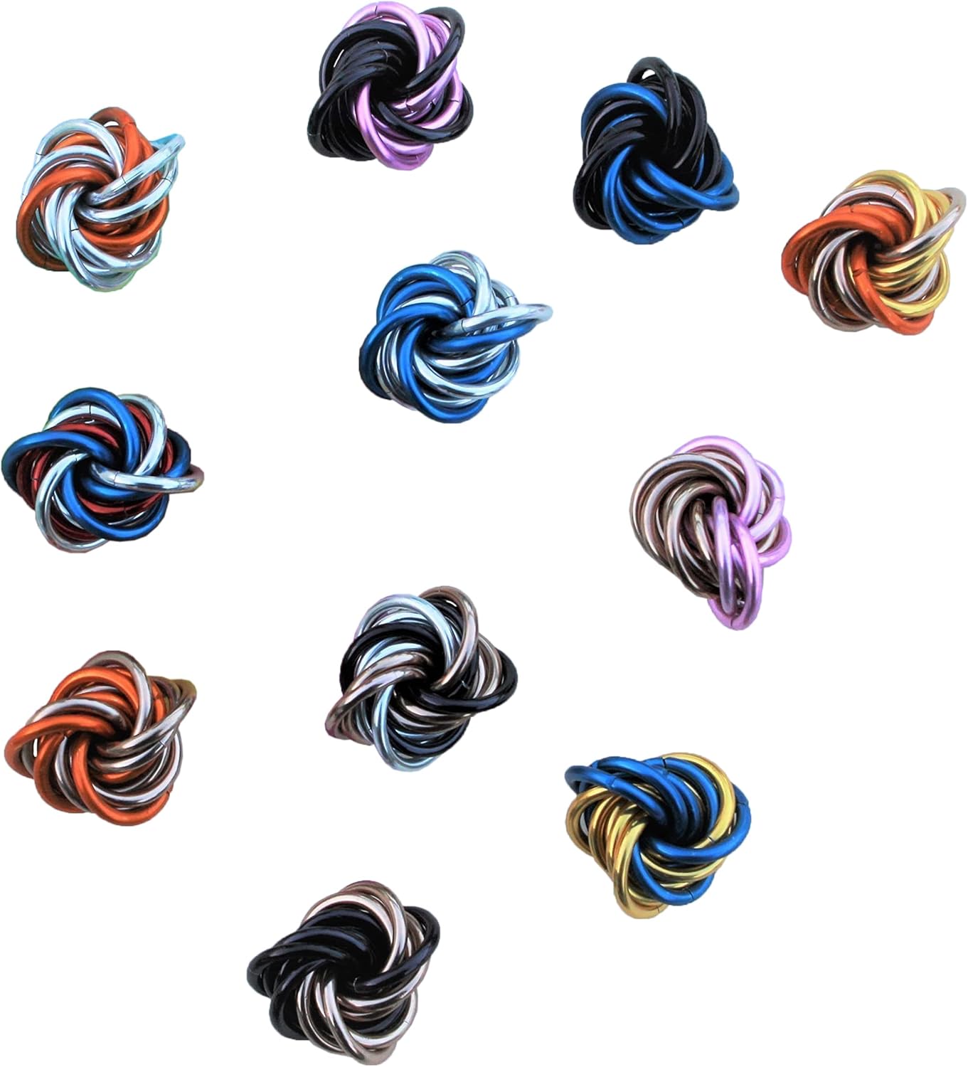 Mobii Custom Color Mix: Fidget Ball Stress Mobius Toy Restless Hand Anxiety Desk or Office (Small, Full)