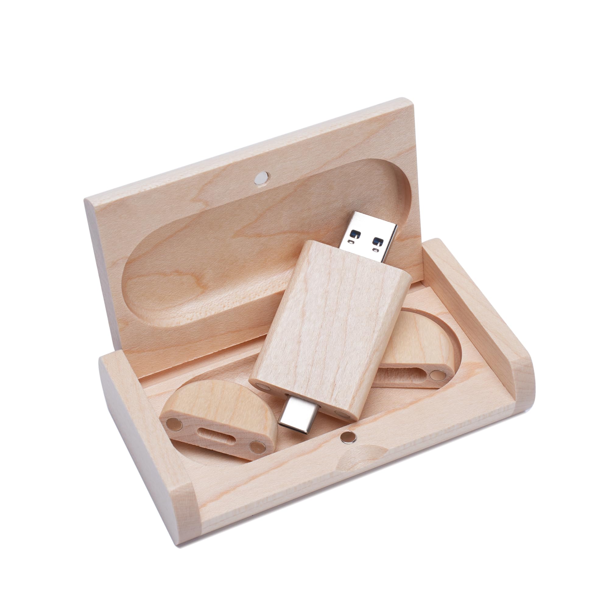 Memoria 2.0 USB 16GB Pendrive Hoja de Madera Divertido Pen Drive 16GB con Caja de Regalo de Madera Práctico Unidad Flash USB Almacenamiento para Regalo de Cumpleaños Llave USB — view 14