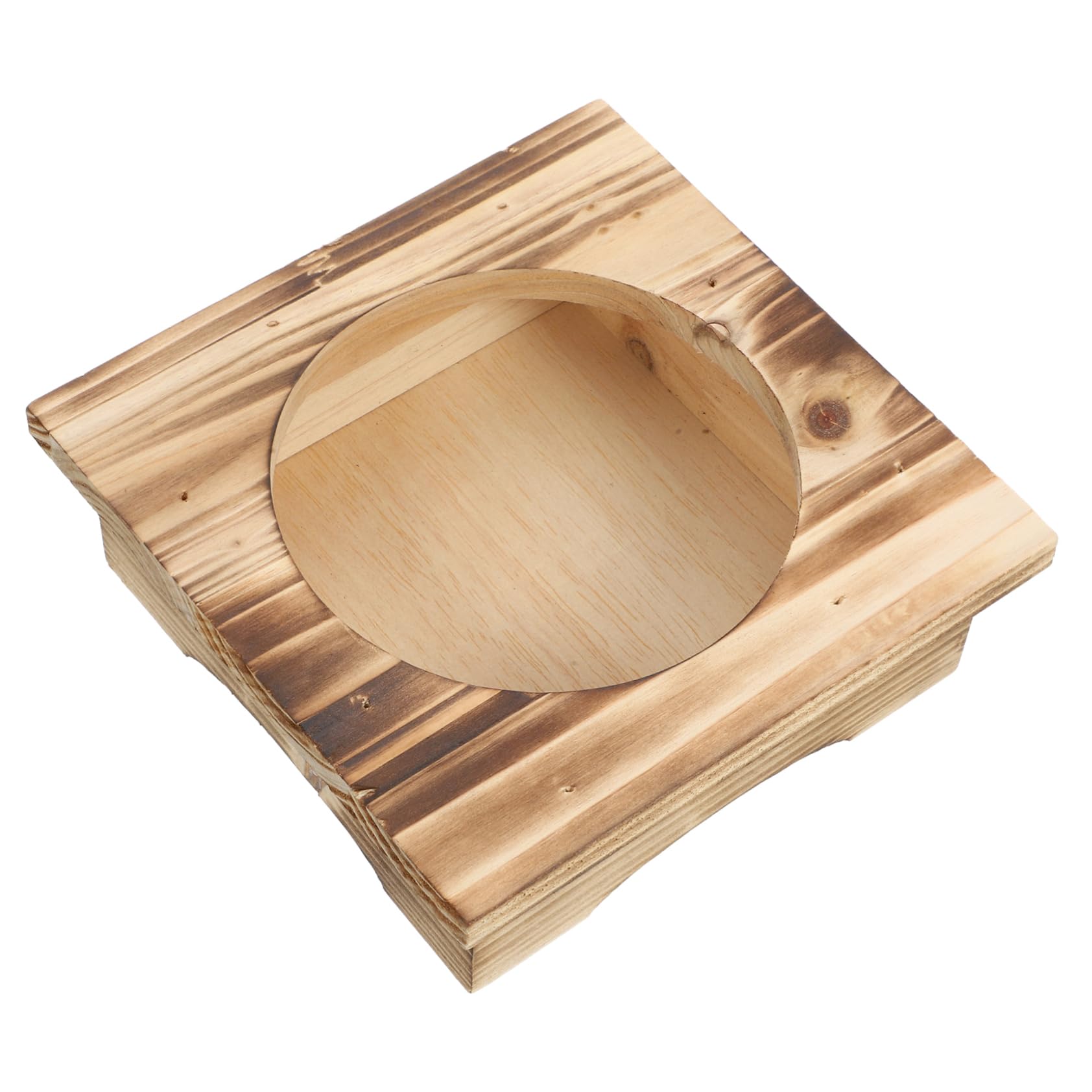 Unomor Wood Pot Stand for Stone Bowls Casserole Holder Elegant Korean Style Design Stable Support for Cooking Utensils for Restaurant and Home Use