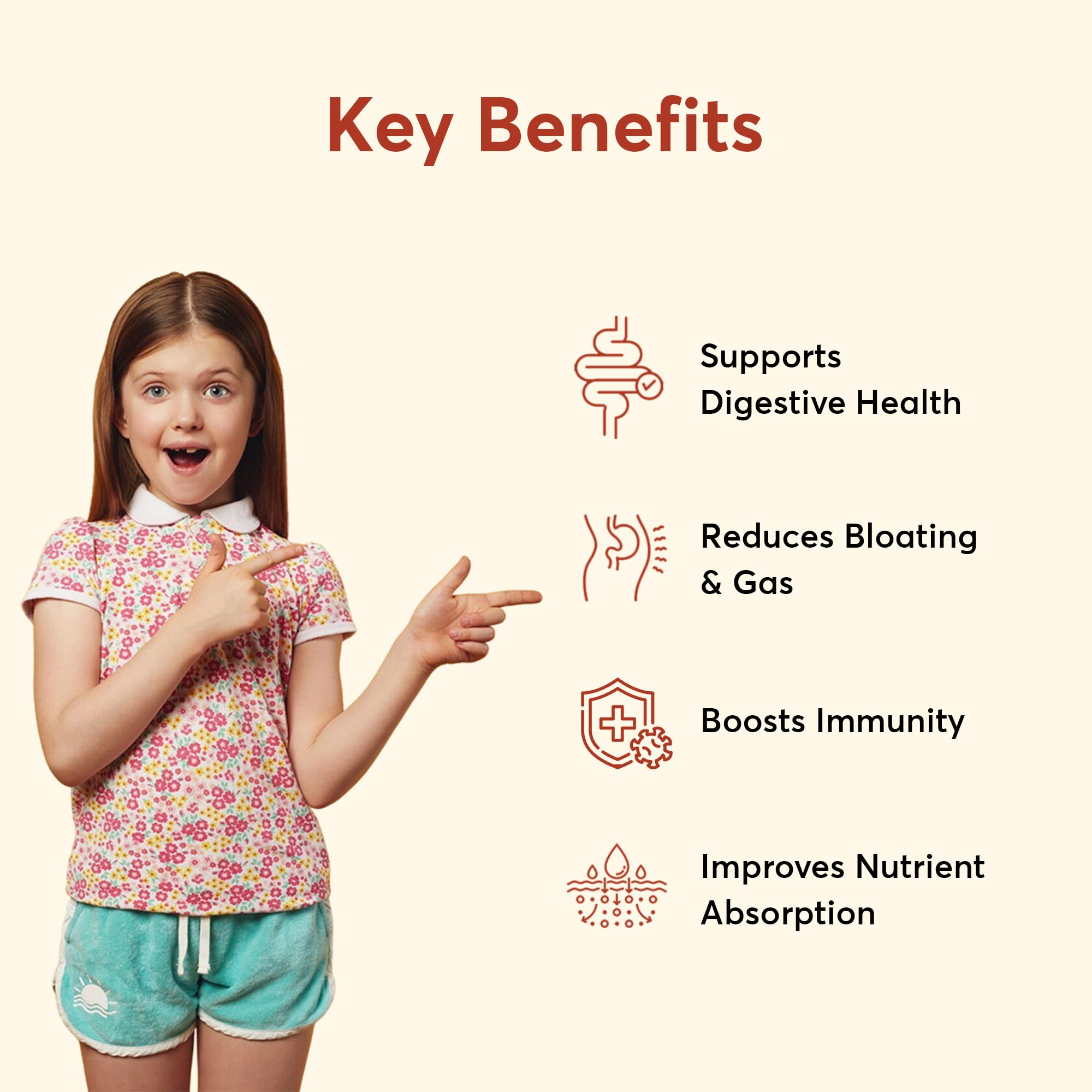 Bug Buddy Happy Gut Jolly Belly | Probiotics for kids' gut health | Prebiotic & Probiotic Formula | Supports Digestion & Immunity | 3 Billion CFU | 30 Days Pack 3