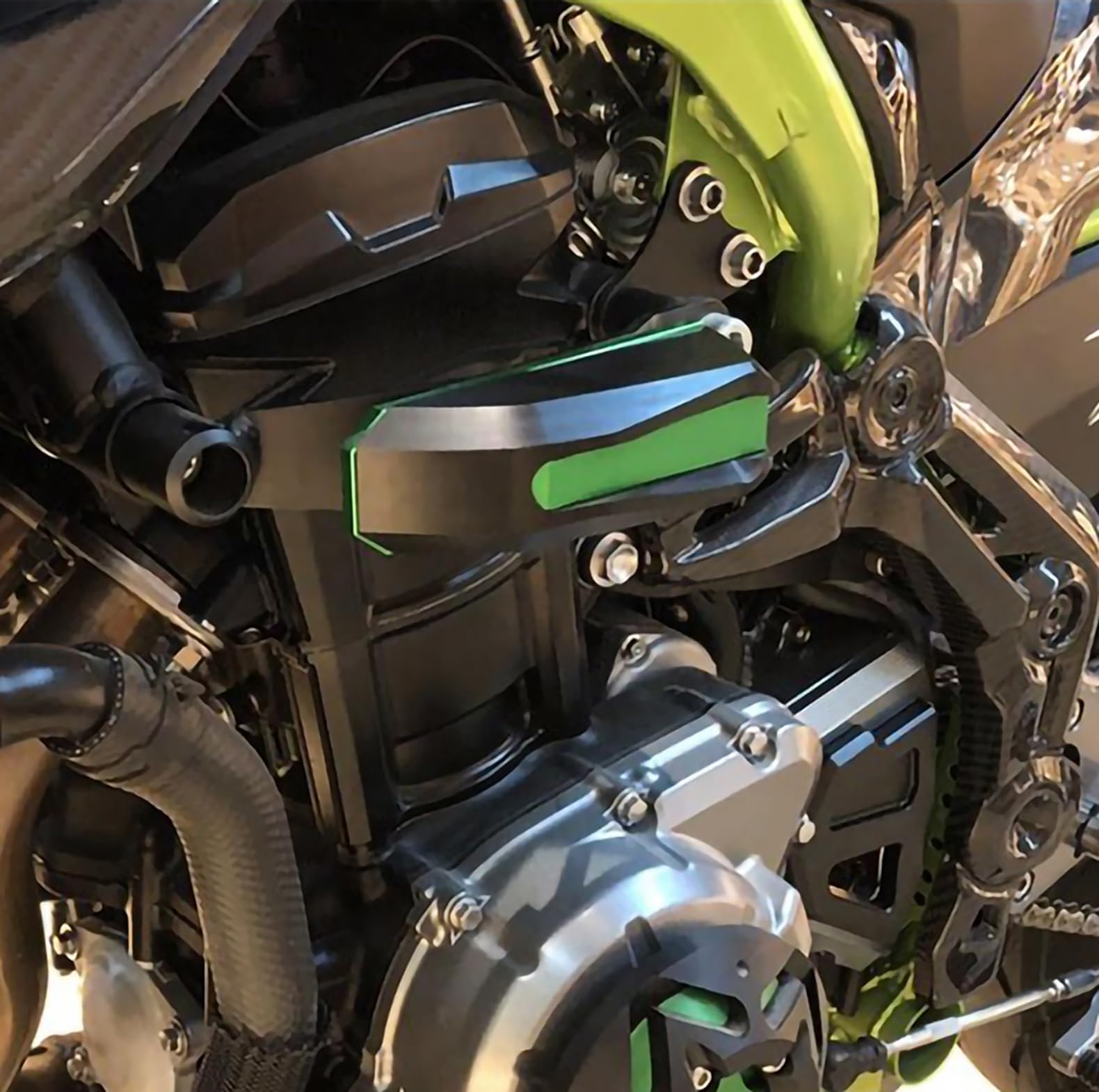 Fallschutz Slider Crash für Z900 Z 900 2017-2026 Rahmenschutz Sturzbügel Rahmenpolster (Schwarz)