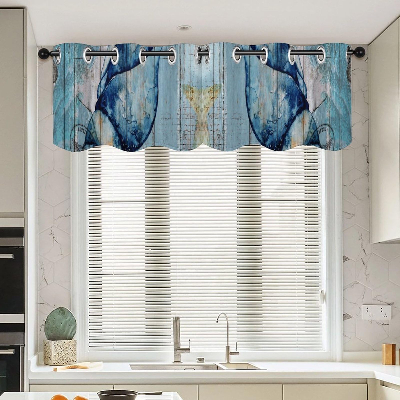 Cortinas de descanso de caracolas marineras en pack de 2 unidades para hogar