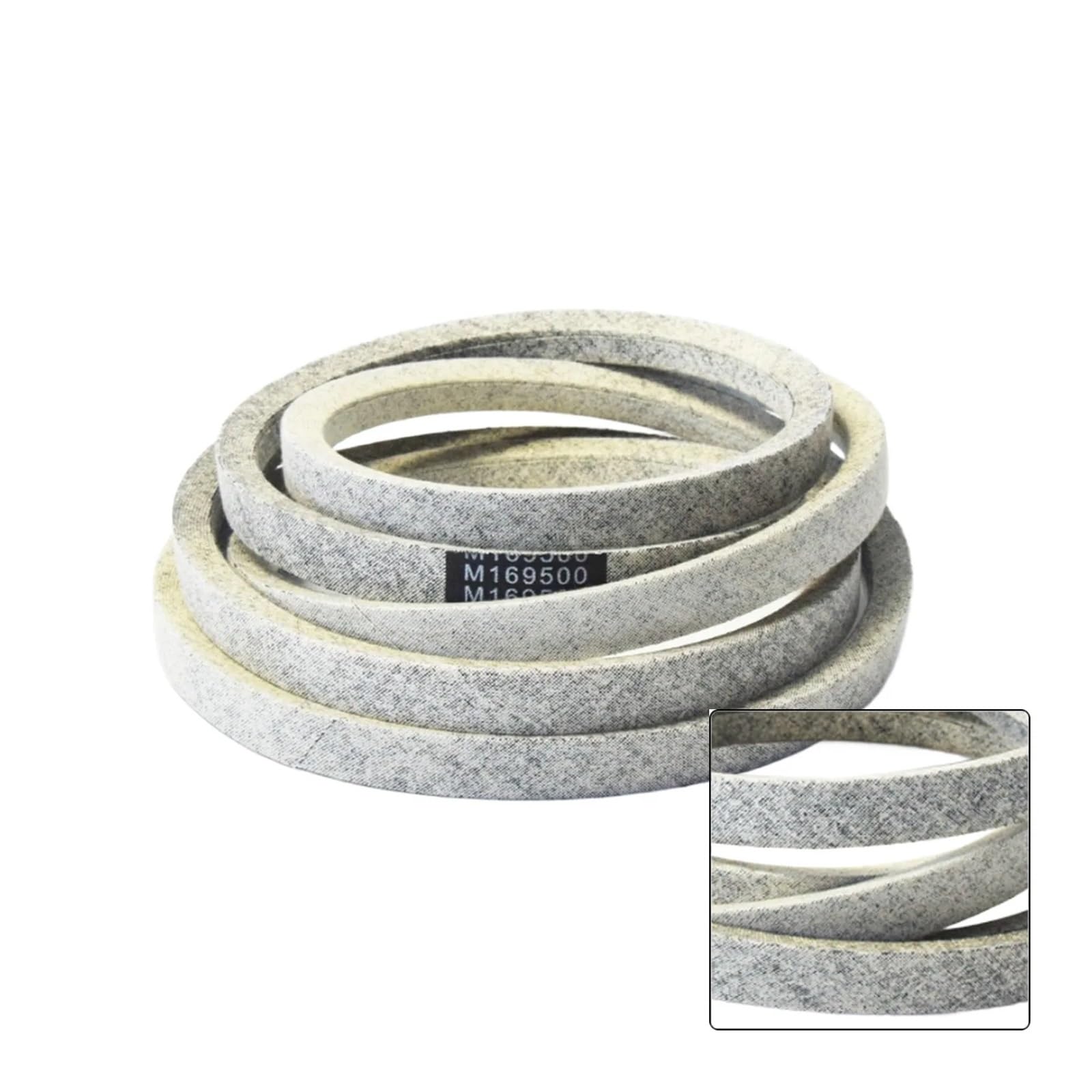 Generico Cinghia a V Rinforzata M169500 X330 X390 X394 per Tosaerba | X570, X580, gomma, grigio, vibrazioni ridotte, resistenza al calore