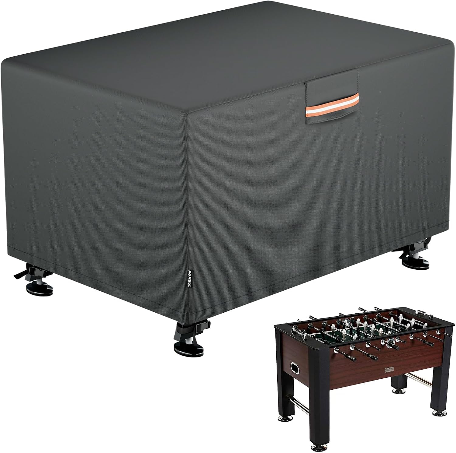 EVRBUL Copertura Protettiva per Tavolo da Calcio Balilla, Copertura per Tavolo da Calcio Impermeabile per Interno/Esterno Resistente ai Raggi UV, Robusta 420D, 160x114x89 cm