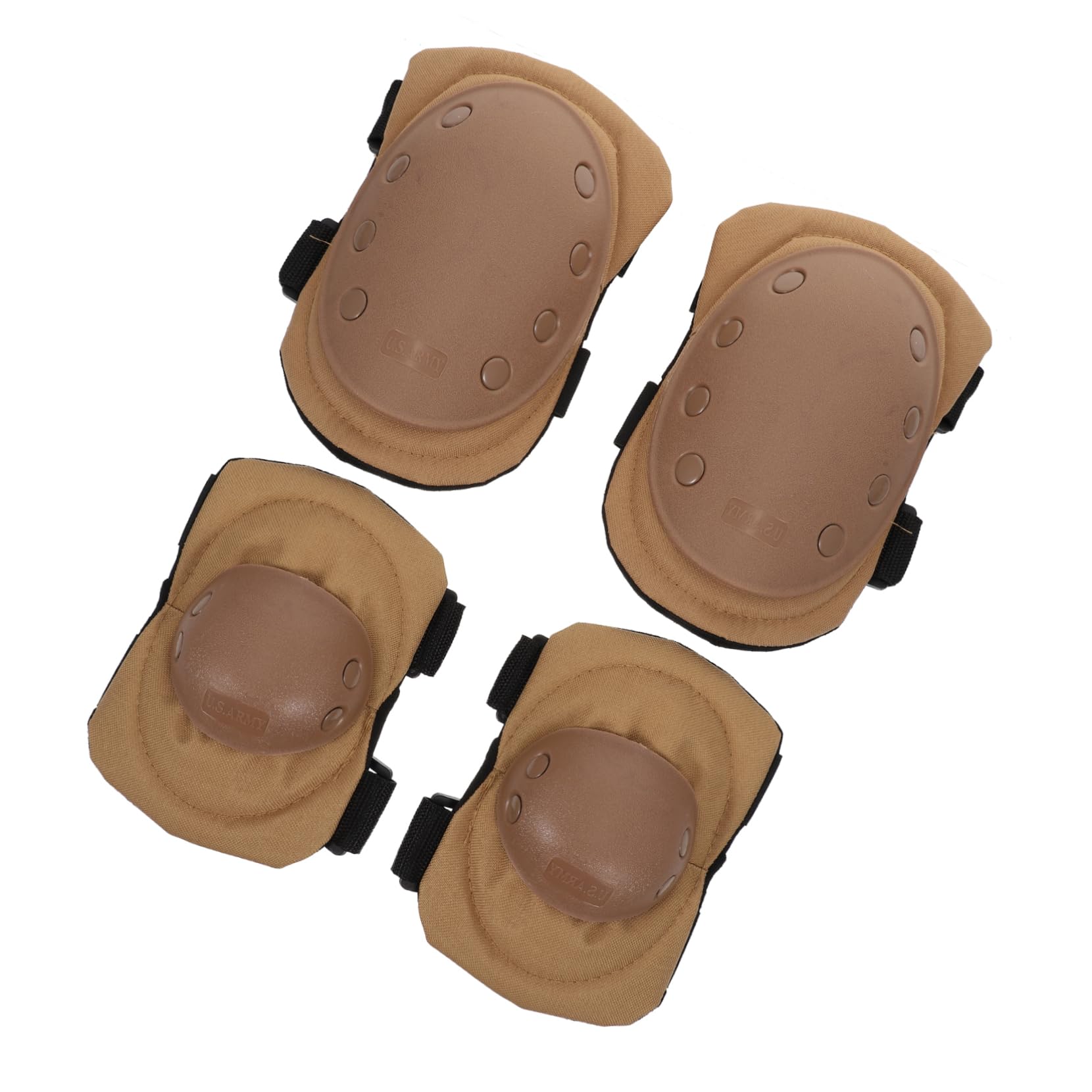 BRIGHTFUFU 4pcs Riding Elbow Pad Riding Accessory Riding Gear Rubber Brown Gym Gloves