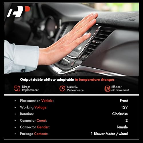 Miniatura 2 de A-Premium Motor de ventilador de calefactor HVAC AC con jaula de ventilador de repuesto para vehículos Chevy, GMC, Cadillac - Silverado 1500, Sierra