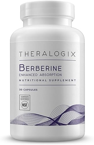 Theralogix Absorción mejorada de berberina, suministro para 30 días, fabricado con fitosoma de berberina para ayudar a mantener el metabolismo