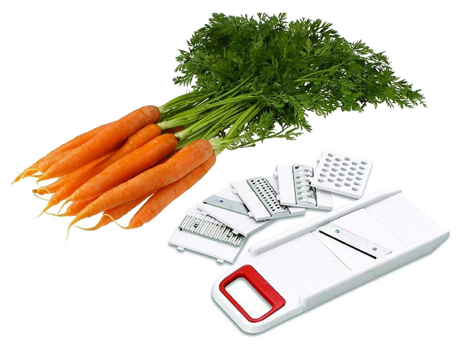 Kuber Industries Plastic 6 in 1 Multi Purpose Vegetable Slicer Grater (Multicolour, CTKTC01757)