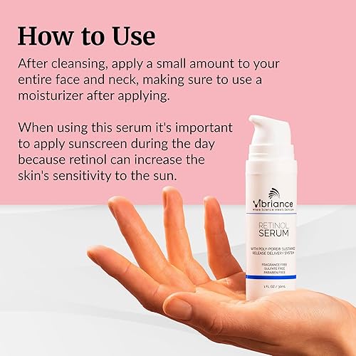 Miniatura 3 de Vibriance Suero de retinol para la cara, reduce la apariencia de arrugas profundas y poros grandes, mejora el tono, mejora la tez, crema de noche
