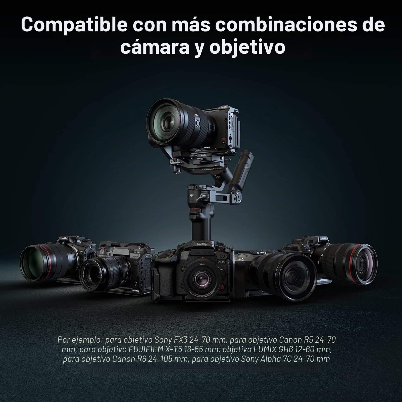 SMALLRIG Abrazadera de Liberación Rápida para dji RS 3 Mini, RS 3 Mini Mount Clamp para Arca-Swiss - 4195