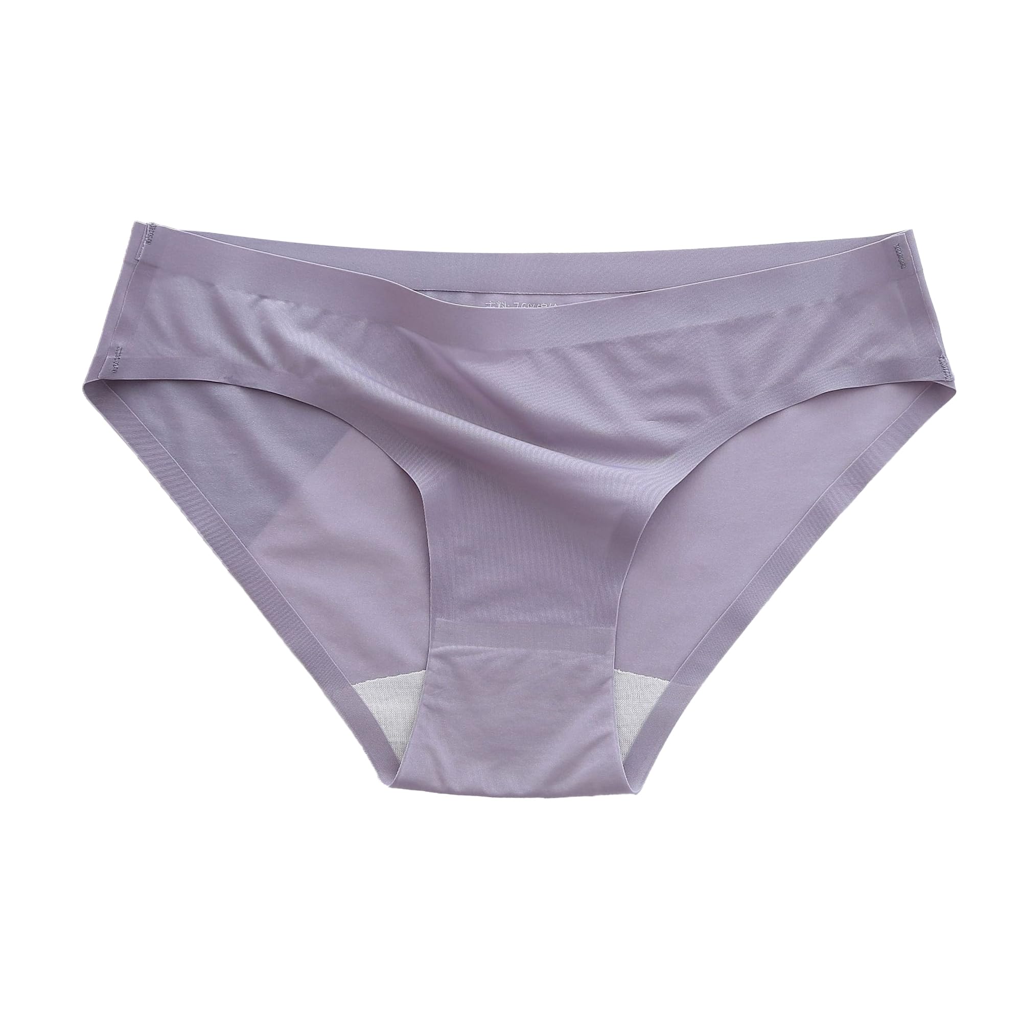 DGHM-JLMY Womens Underwear Stretch Sexy Solid Color Breathable Seamless Ice Silk Underwear Comfortable Low Waist Briefs Grey 1Pc