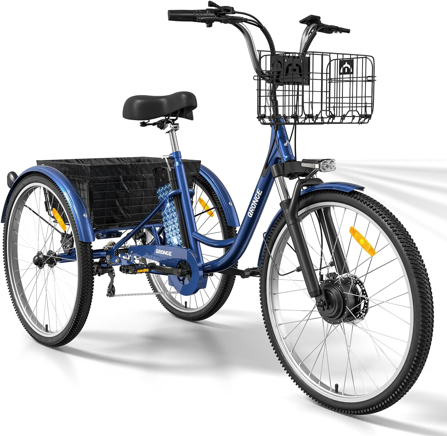 Electric Tricycle for Adults, 750W 36V Electric Trike, 50 Miles Range, 26'' Three Wheel Electric Bicycle, 7 Speeds Electric Tricycle with Large Basket