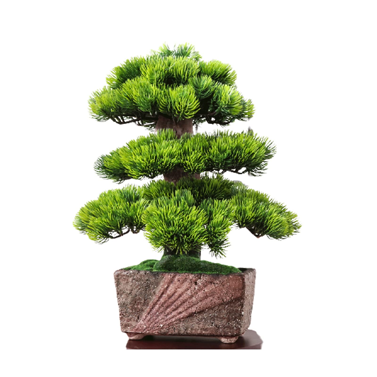 MYUYEE Bonsai Tree 16 Inches Bonsai Tree Artificial Cedar Bonsai Tree Decoration For Home Desk Office Bathroom Fake Plant Decoration