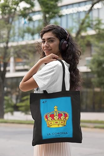 Miniatura 7 de La Corona Crown Loteria Card Mexican Latina Graphic Tote Bag for Adults