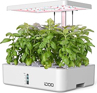 iDOO Hydroponics Kit Hydroponics Set Indoor Plant Growth LED Light Included Hydroponics Kit Seedling Kit Cultivation Stylish Home Vegetable Cultivation Set Seedling Kit Automatic Water Circulation