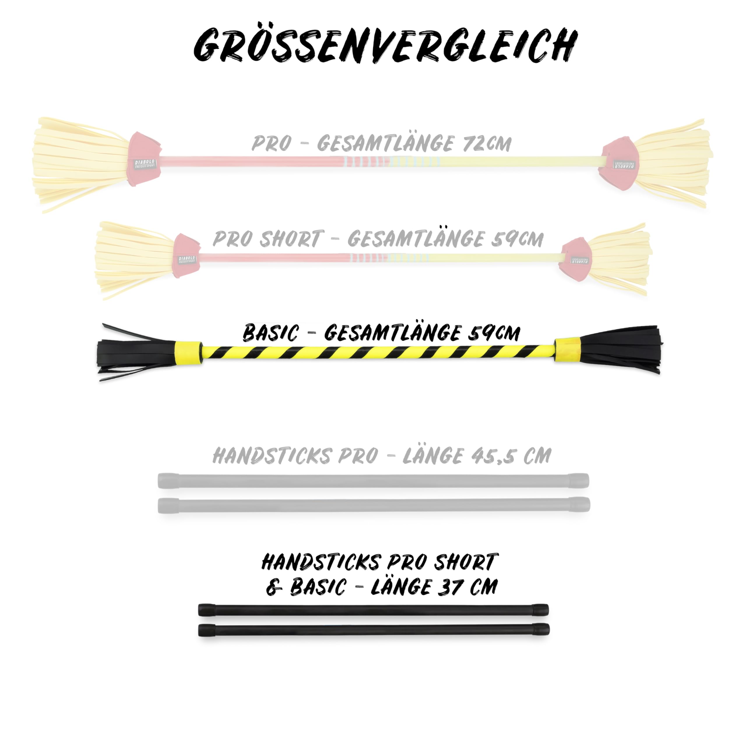 Diabolo Freizeitsport Flowerstick Basic Bâton de fleurs réactif aux UV avec deux baguettes en fibre de verre, attire tous les regards lors des festivals, idéal pour les débutants, facile à contrôler