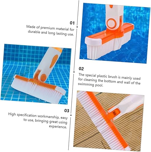 Miniatura 6 de Yardwe Cepillo de piscina 10 Cepillo inferior de piscina Cepillo de limpieza de plástico Accesorios de piscina