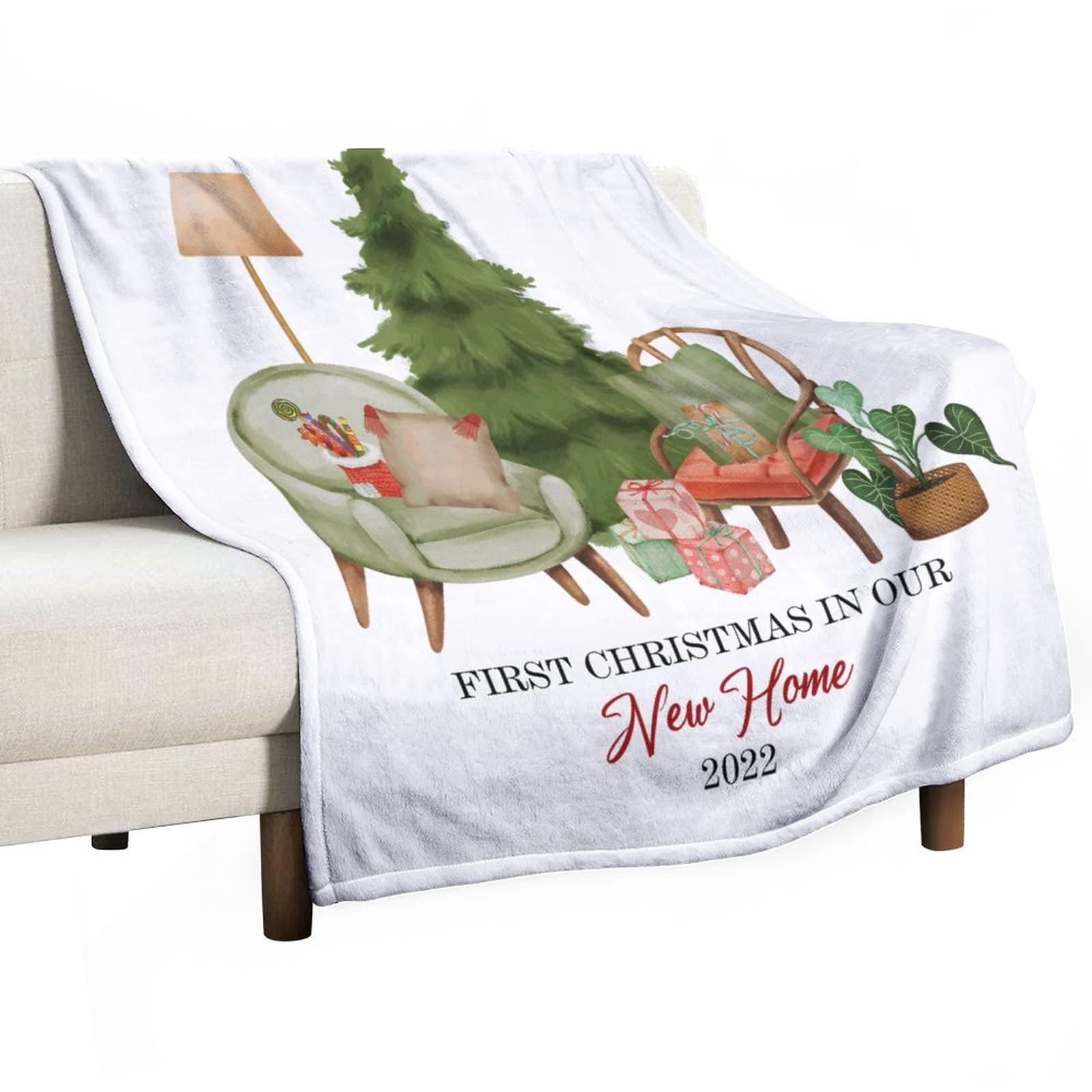 Couverture premier Noël nouvelle maison : cadeau de mariage doux pour couple