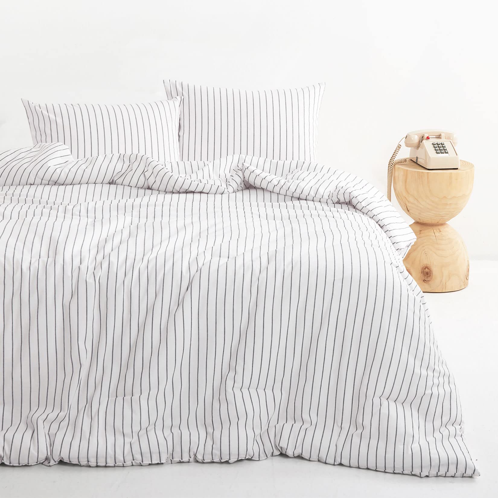 Wake In Cloud Piumino Queen Size 3 Pezzi, Stile Rustico Con Animali Del Bosco, Morbida Microfibra, 228x228 Cm + 2 Federe 50x66 Cm - 5
