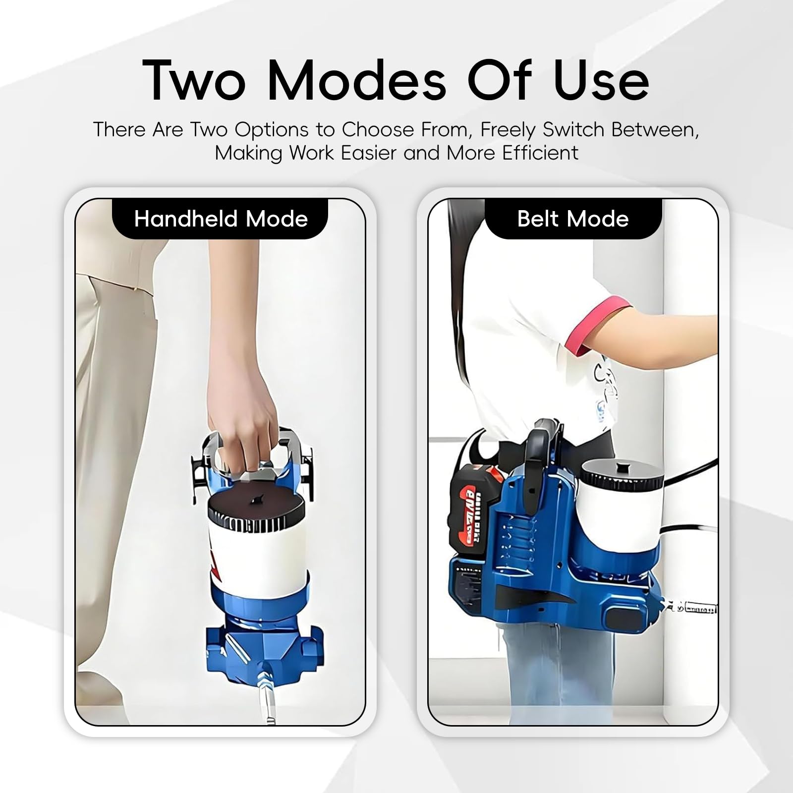 Máquina de Pintar Airless Inalámbrica, Pistola Pulverizadora Portátil 2Battery
