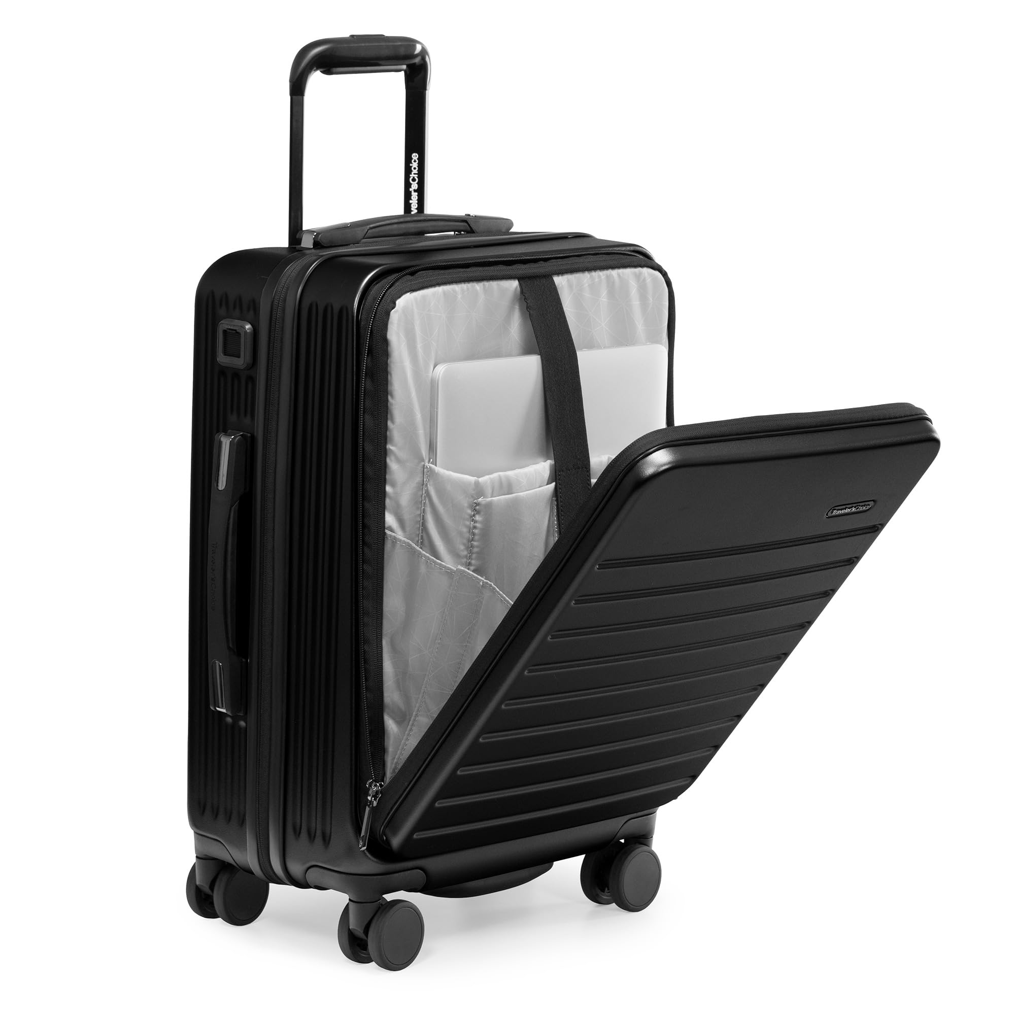 Traveler's Choice Mykel Dual Opening Polycarbonate Hardside Suitcase with Sleeve